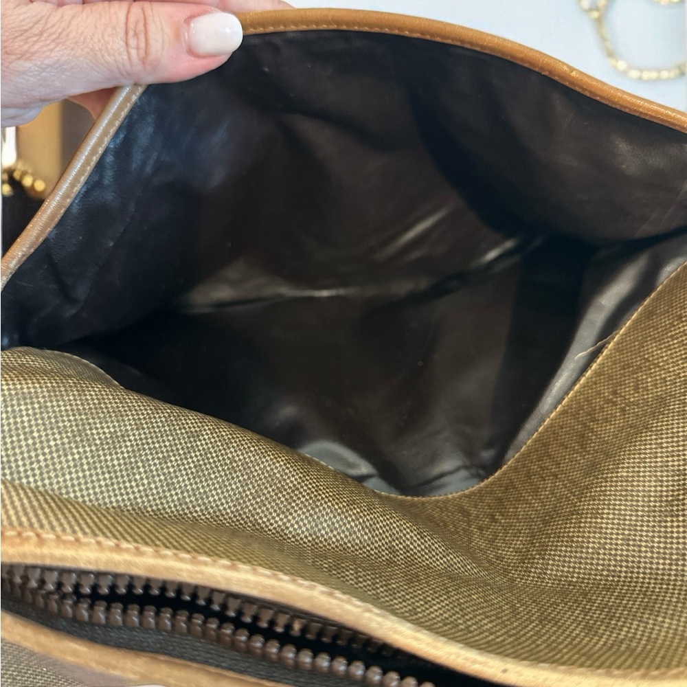Celine Beige Coated Canvas and Leather Shoulder Bag - Picture 9 of 14